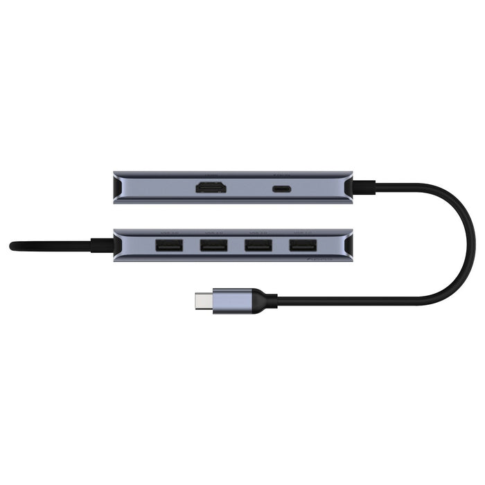 EAN 6971690793609 - Cudy UH500 hub de interfaz USB 3.2 Gen 1 (3.1 Gen 1) Type-C 5000 Mbit/s Gris, Plata imagen 3
