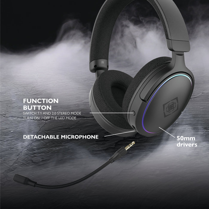 EAN 7333048060808 - Deltaco Gaming GAM-162 auricular y casco Auriculares Alámbrico Diadema Juego USB Tipo C Negro imagen 12