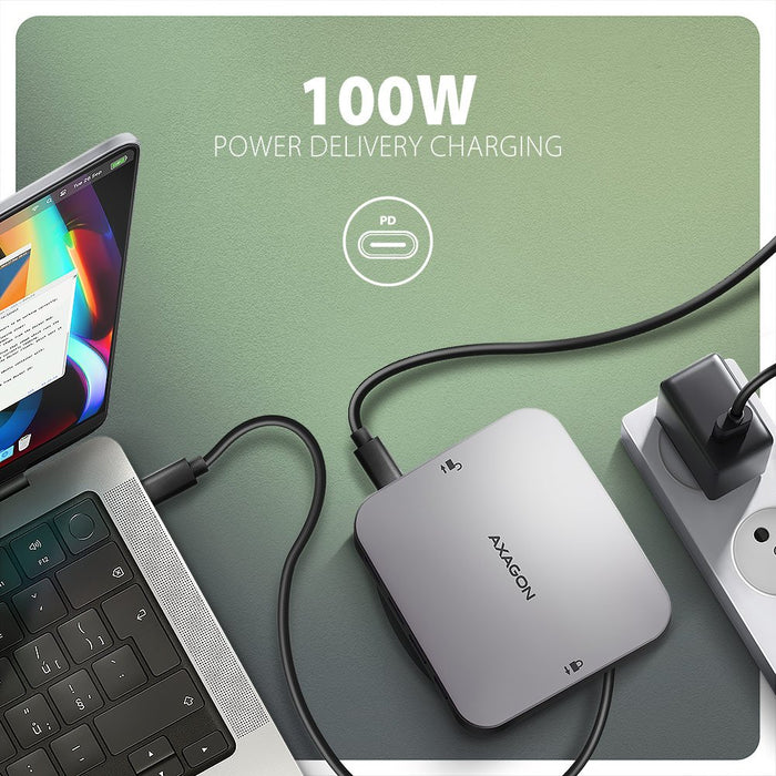 EAN 8595247908438 - Axagon HMC-UFO USB-C Hub M.2 SATA/NVMe 1 Gbit/s Ethernet 384 kHz Audio Alámbrico USB 3.2 Gen 2 (3.1 Gen 2 imagen 12