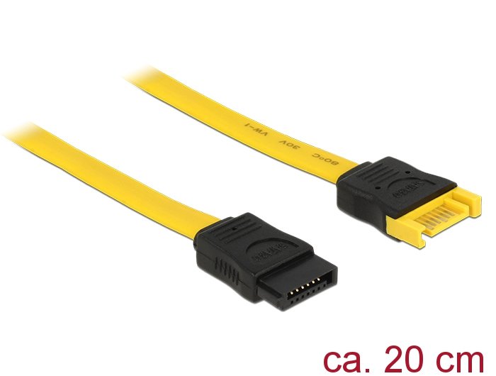 EAN 4043619839490 - DeLOCK 83949 cable de SATA 0,2 m SATA 7-pin Amarillo imagen 2