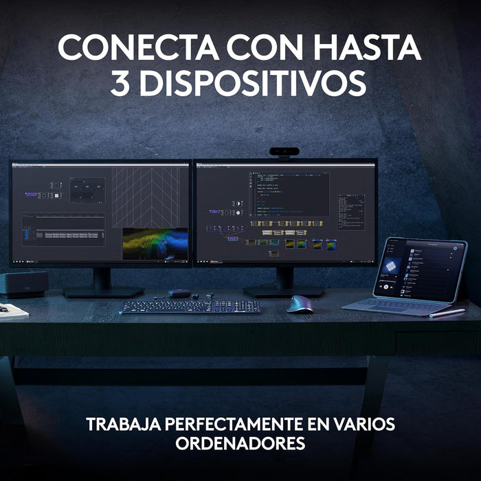 Teclado Español Logitech Mx Keys S Inalámbrico Bluetooth Qwerty Grafito