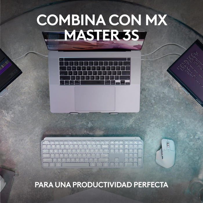 Teclado Español Logitech Mx Keys S Inalámbrico Bluetooth Qwerty Grafito