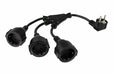 EAN 4066857002860 - Kabelmeister SK0103-S002 cable de transmisión Negro 0,2 m Enchufe tipo E+F 3 x conector C13 imagen 1