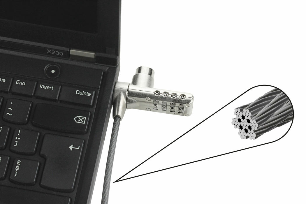 EAN 7640158660850 - DICOTA D30887 cable antirrobo Negro, Acero inoxidable 2 m imagen 2