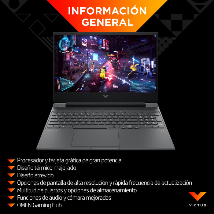 EAN 0198122273546 - HP Victus Gaming Victus 15-fa0047ns Intel® Core™ i7 i7-12650H Portátil 39,6 cm (15.6") Full HD 16 GB DDR4 imagen 9