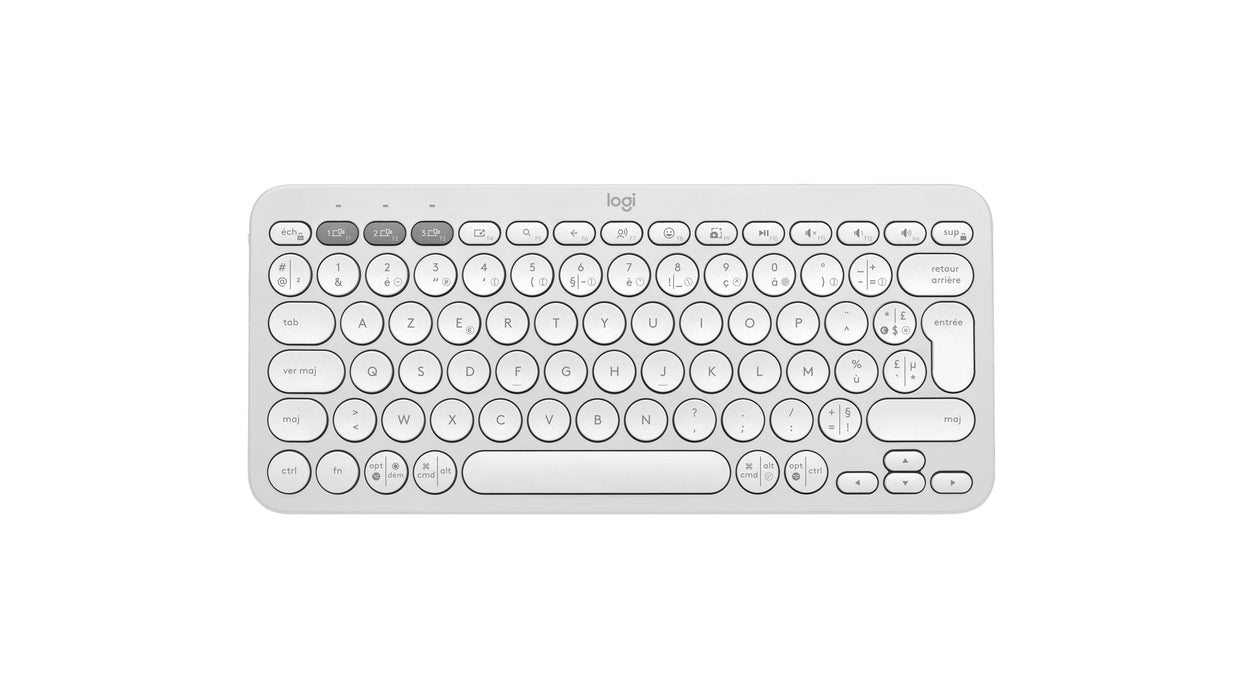 EAN 5099206110823 - Logitech Pebble Keys 2 K380s teclado Universal Bluetooth AZERTY Francés Blanco imagen 1