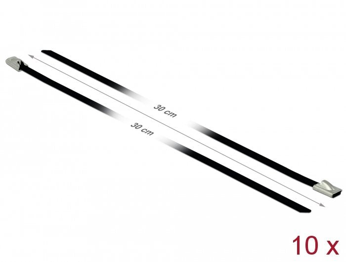 EAN 4043619188109 - DeLOCK 18810 presilla Acero Negro 10 pieza(s) imagen 2