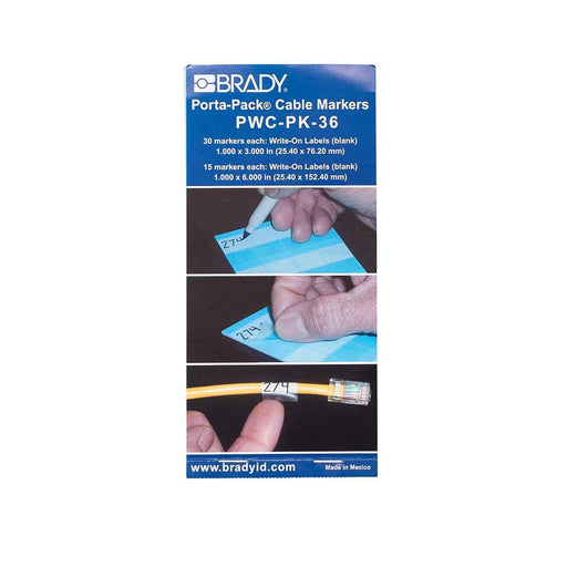 EAN 662820354031 - Brady PWC-PK-36 soporte para manguito de identificación de conductor Transparente, Blanco Vinilo 45 pieza( imagen 1