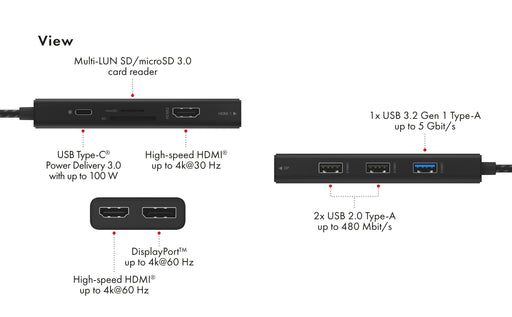 EAN 4250078173335 - ICY BOX IB-DK4011-CPD Alámbrico USB 3.2 Gen 1 (3.1 Gen 1) Type-C Negro imagen 2