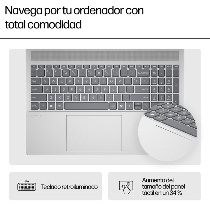 EAN 198990421858 - HP Pavilion 16-ag0005ns AMD Ryzen™ 7 8840U Portátil 40,6 cm (16") 2K 16 GB LPDDR5-SDRAM 1 TB SSD Wi-Fi 6 ( imagen 10