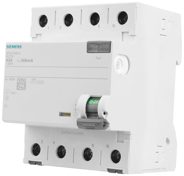 EAN 4001869427867 - Siemens 5SV36466 5SV3646-6 FI-Schutzschalter A 4polig 63 A 0.3 A 400 V corta circuito 4P imagen 3