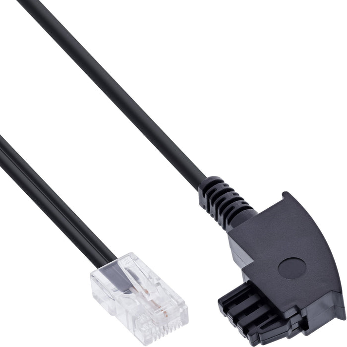 EAN 4043718187560 - InLine 18555 cable telefónico 0,5 m Negro imagen 1