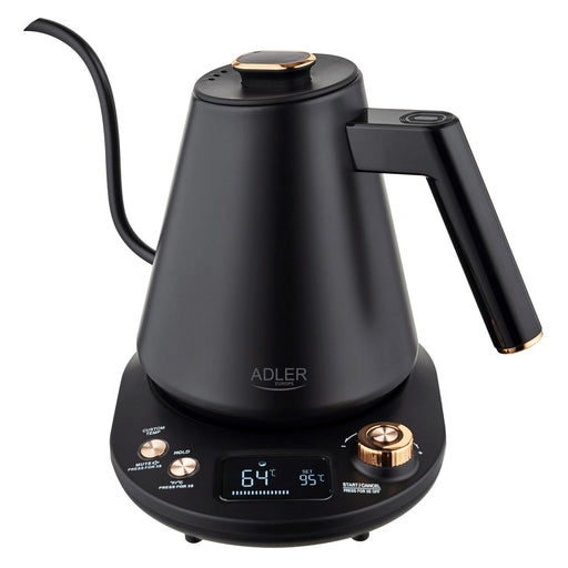 EAN 5905575902535 - Adler AD 1349 tetera eléctrica 1 L 1100 W Negro, Oro imagen 1