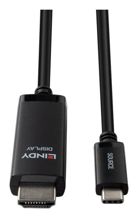 EAN 4002888434348 - Lindy 43434 adaptador de cable de vídeo 2 m USB Tipo C HDMI Negro imagen 1