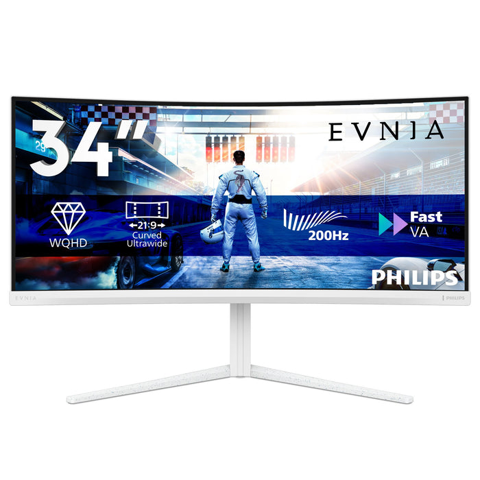EAN 8721038009361 - Philips 34M2C5601QA/00 pantalla para PC 86,4 cm (34") 3440 x 1440 Pixeles Blanco imagen 1
