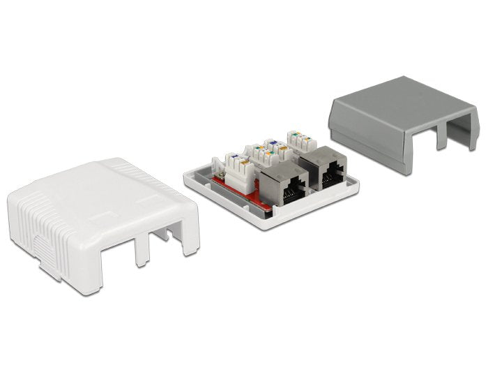 EAN 4043619861972 - DeLOCK 86197 toma de corriente 2 x RJ-45 Blanco imagen 4