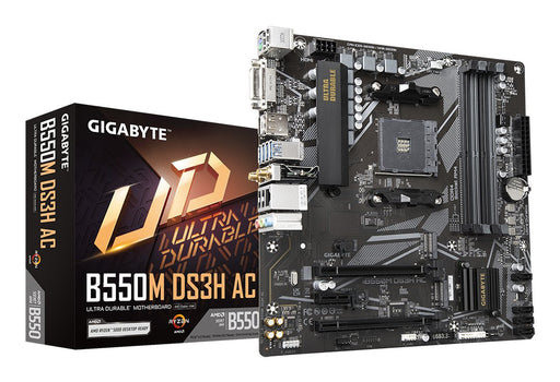 EAN 4719331810962 - GIGABYTE B550M DS3H AC placa base AMD B550 Zócalo AM4 micro ATX imagen 1