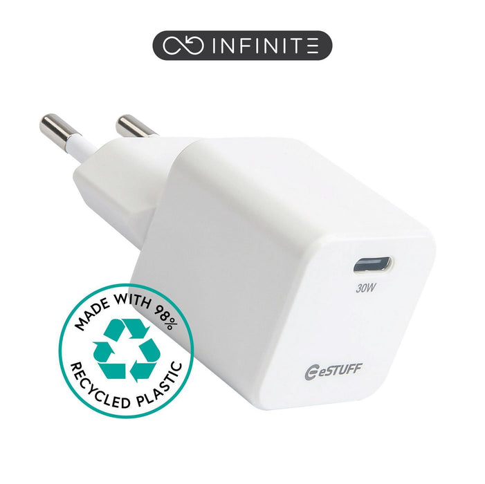 EAN 5715063101964 - eSTUFF ES637027-BULK cargador de dispositivo móvil Smartphone Blanco Corriente alterna Carga rápida Inter imagen 1