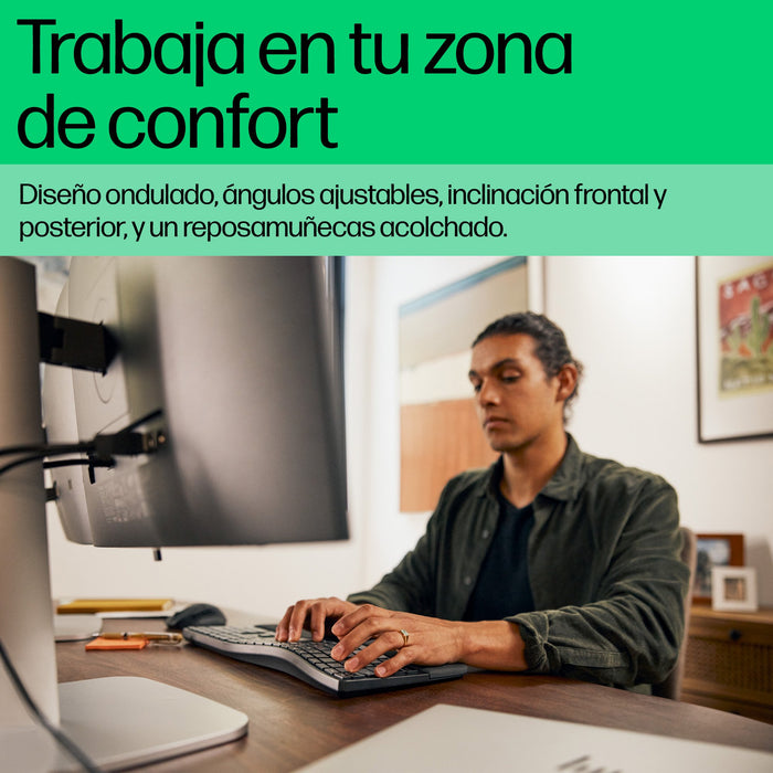 EAN 0197498231266 - HP 680 Comfort Dual-Mode Keyboard teclado Hogar RF Wireless + Bluetooth Negro imagen 5