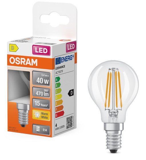 EAN 4099854468759 - Osram 4099854468759 lámpara LED Blanco cálido 2700 K 3,4 W E14 D imagen 5