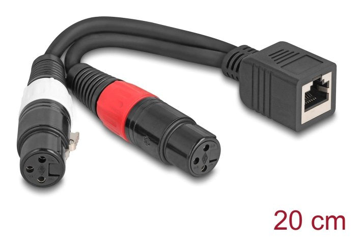 EAN 4043619881789 - DeLOCK 88178 cable de audio 0,2 m RJ-45 2 x XLR (3-pin) Negro imagen 1