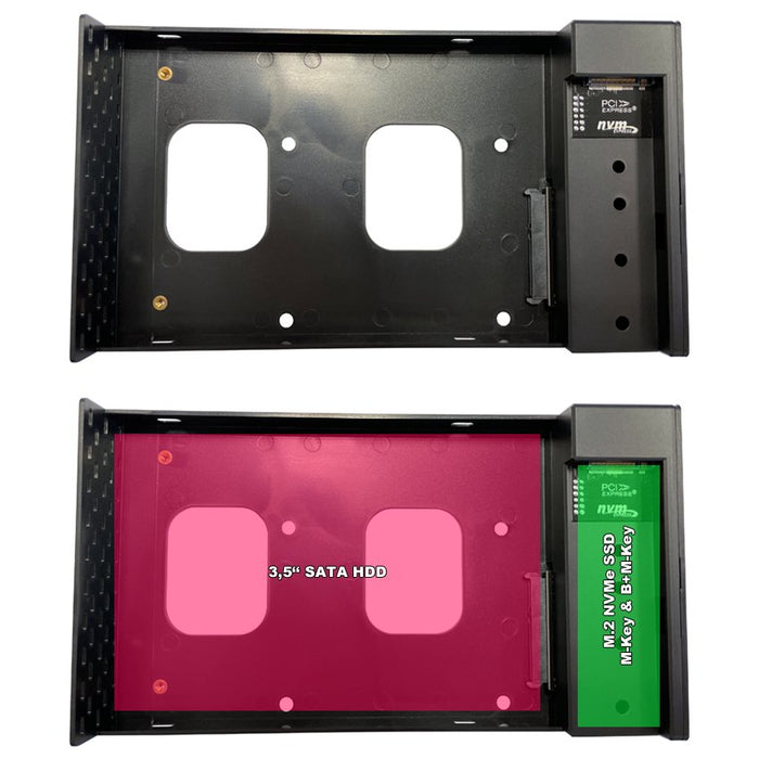 EAN 4260070129322 - LC-Power LC-DOCK-C-35-M2 caja para disco duro externo Carcasa de disco duro/SSD Negro 3.5" imagen 4