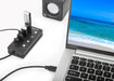EAN 0766623180887 - Manhattan 180887 hub de interfaz USB 3.2 Gen 1 (3.1 Gen 1) Type-A 5000 Mbit/s Negro imagen 5