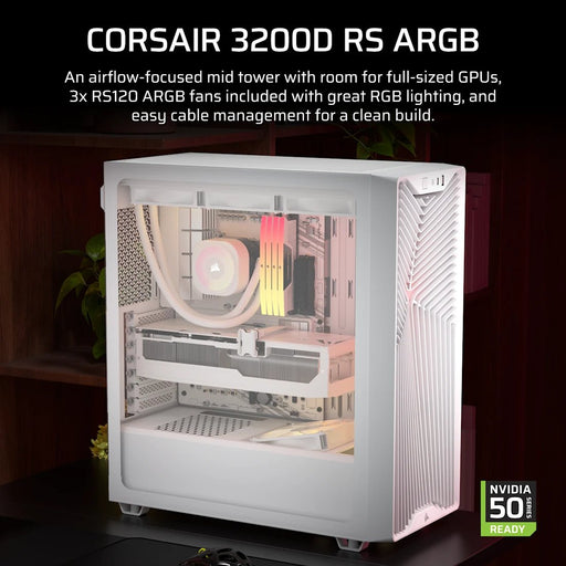 EAN 840440419679 - Corsair Midi Tower 3200D RS ARGB PC Case Blanco imagen 2