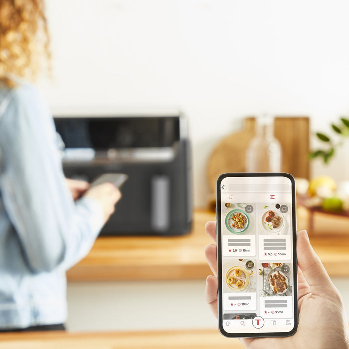 EAN 3045380024243 - Tefal Dual Easy Fry & Grill EY905B Doble 8,3 L Independiente 2700 W Freidora de aire caliente Gris imagen 9