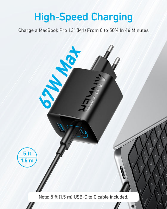 EAN 0194644133276 - Anker 336 Charger (67W) Ordenador portátil, Teléfono móvil, Portátil, Batería portátil, Smartphone, Reloj imagen 2