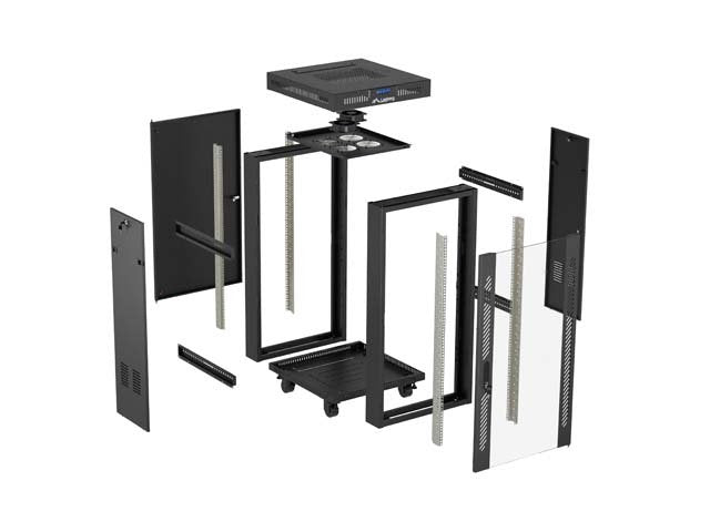 EAN 5901969447873 - Lanberg FF01-6624-12BL armario rack 24U Rack o bastidor independiente Negro imagen 12