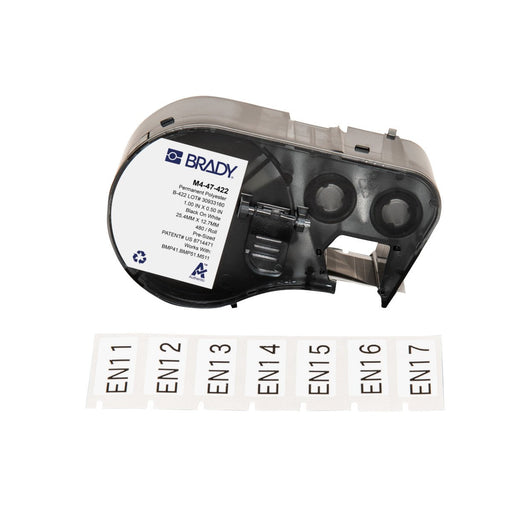 EAN 888434591659 - Brady M4-47-422 etiqueta de impresora Negro, Blanco Etiqueta para impresora autoadhesiva imagen 1