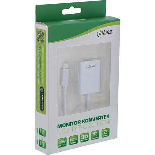 EAN 4043718271122 - InLine 64101S adaptador de cable de vídeo 0,2 m USB Tipo C HDMI Plata imagen 2