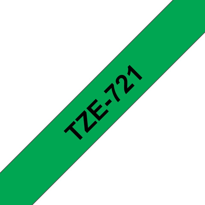 EAN 4977766693059 - Brother TZE-721 cinta para impresora de etiquetas Negro sobre verde imagen 1