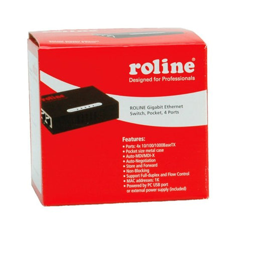 EAN 7611990195985 - ROLINE Gigabit Ethernet Switch, Pocket, 4 Ports imagen 1