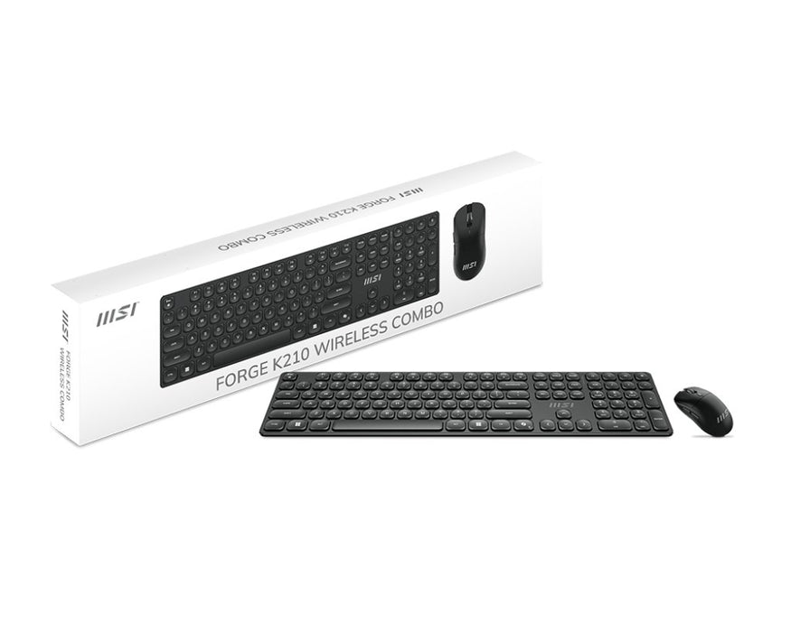 EAN 4711377367097 - MSI FORGE K210 WIRELESS COMBO teclado Ratón incluido Hogar / Oficina USB Negro imagen 5