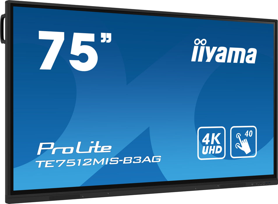 EAN 4948570123704 - iiyama TE7512MIS-B3AG pantalla de señalización Diseño de quiosco 190,5 cm (75") LCD Wifi 400 cd / m² 4K U imagen 1
