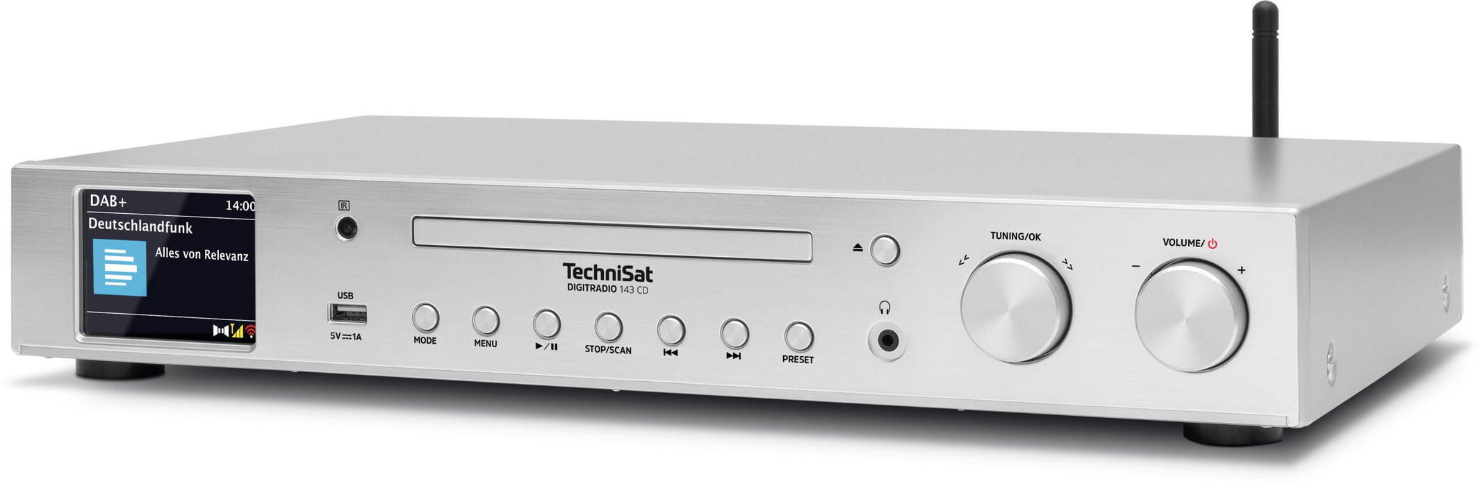 EAN 4019588139893 - TechniSat DigitRadio 143 CD (V3) Internet Analógico y digital Plata imagen 3