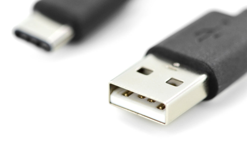 EAN 4016032455233 - Digitus AK-300154-010-S cable USB USB 2.0 1 m 2 x USB A USB C 0,48 Gbit/s Negro imagen 4