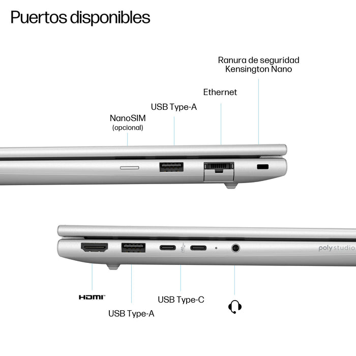 EAN 0199764324726 - HP ProBook 4 G1q Notebook Next Gen AI Wolf Pro Security Edition Copilot+ PC Snapdragon X1-26-100 Portátil imagen 4