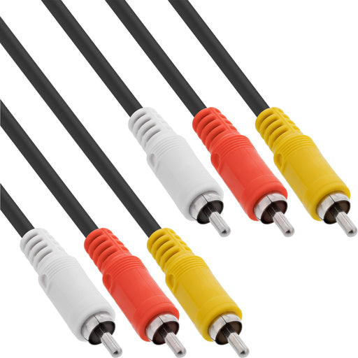 EAN 4043718070107 - InLine 89610 cable de audio 10 m 3 x RCA Negro imagen 1