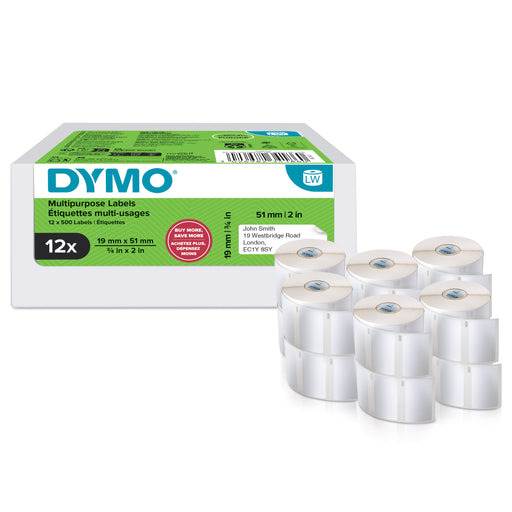 EAN 3026982341860 - DYMO LW MULTI-PURPOSE LABEL 19X51MM 12 ROLLS imagen 2