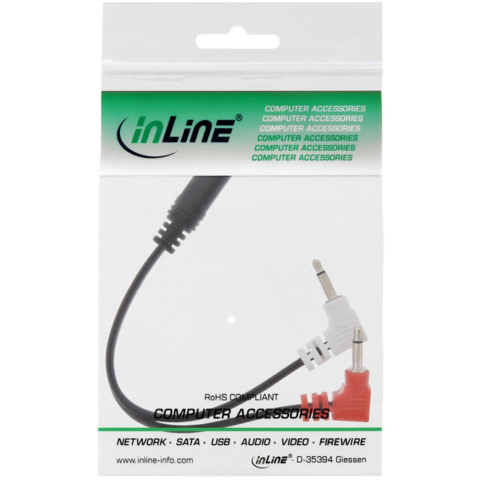 EAN 4043718250127 - InLine 99313I cable de audio 0,15 m 2 x 3.5mm 3,5mm Negro imagen 2
