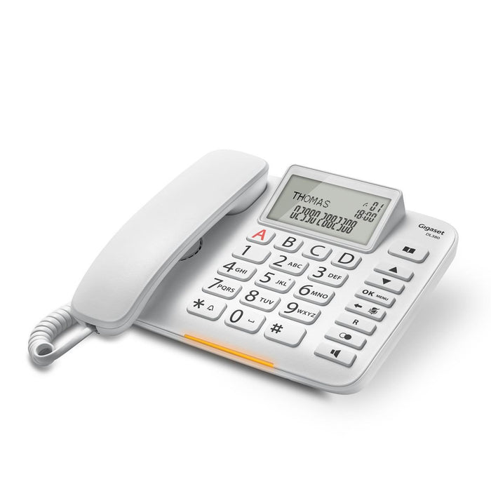 EAN 4250366856643 - Gigaset DL380 Teléfono analógico Identificador de llamadas Blanco imagen 5