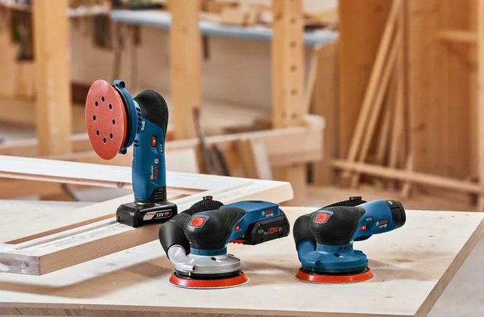 EAN 4059952539652 - Bosch GEX 18V-125 Professional Lijadora rotorbital 10000 RPM 20000 OPM Negro, Azul, Gris, Rojo imagen 4