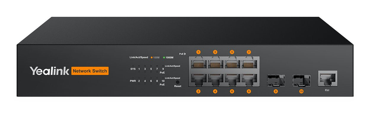 EAN 6938818322219 - Yealink RCH80 Gestionado L2+ Energía sobre Ethernet (PoE) Negro imagen 1