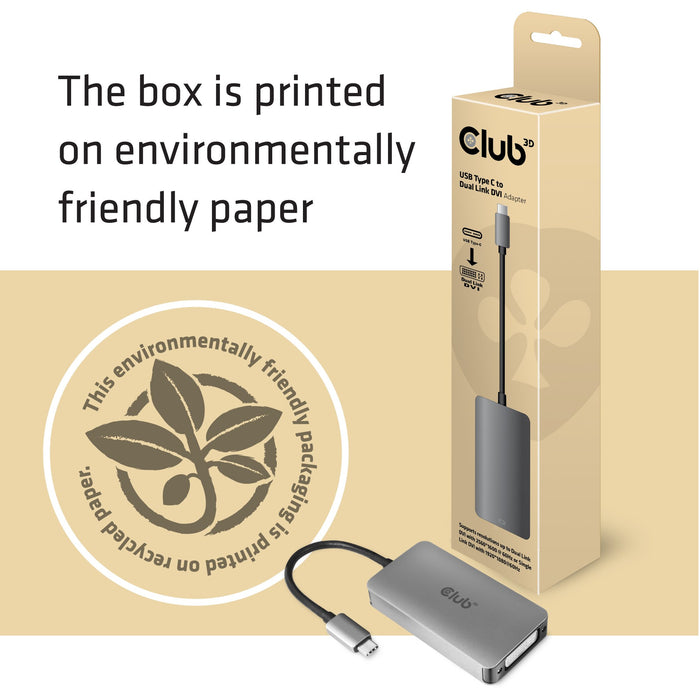 EAN 8719214471286 - CLUB3D cac-1510 USB C DVI-D Dual link Gris imagen 4