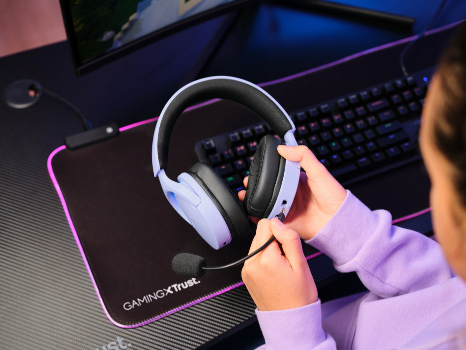 EAN 8713439253054 - Trust GXT 491P FAYZO Auriculares Inalámbrico y alámbrico Diadema Juego USB tipo A Bluetooth Negro, Púrpur imagen 10