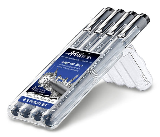 EAN 4007817326725 - Staedtler pigment liner 308 rotulador de punta fina Negro 4 pieza(s) imagen 1