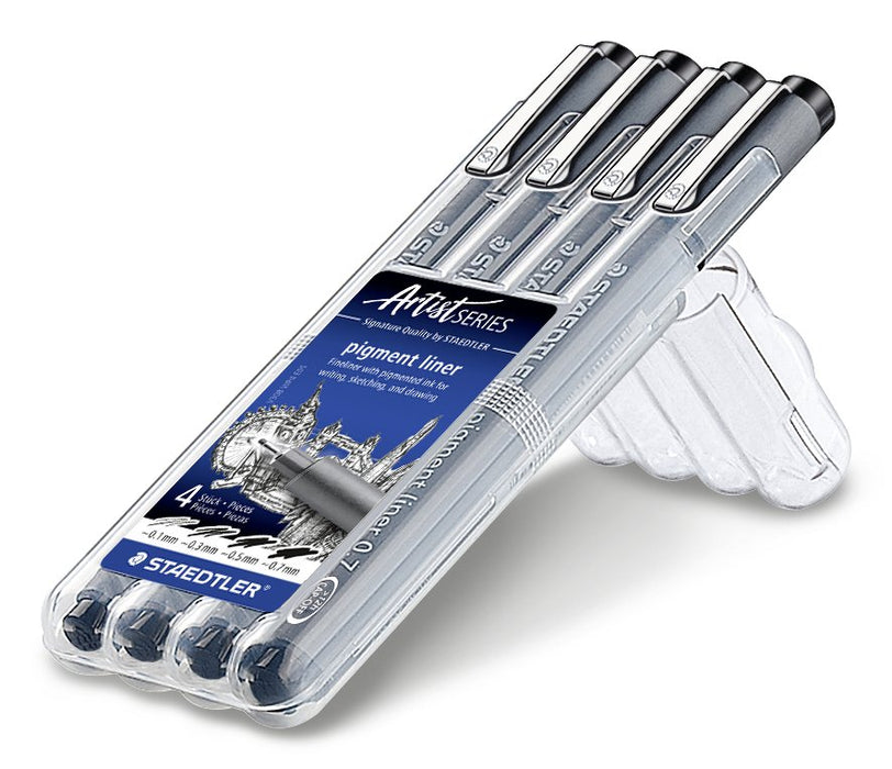 EAN 4007817326725 - Staedtler pigment liner 308 rotulador de punta fina Negro 4 pieza(s) imagen 1